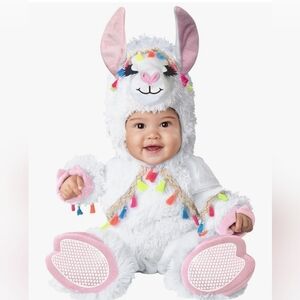 Charming White Llama Costume for Kids